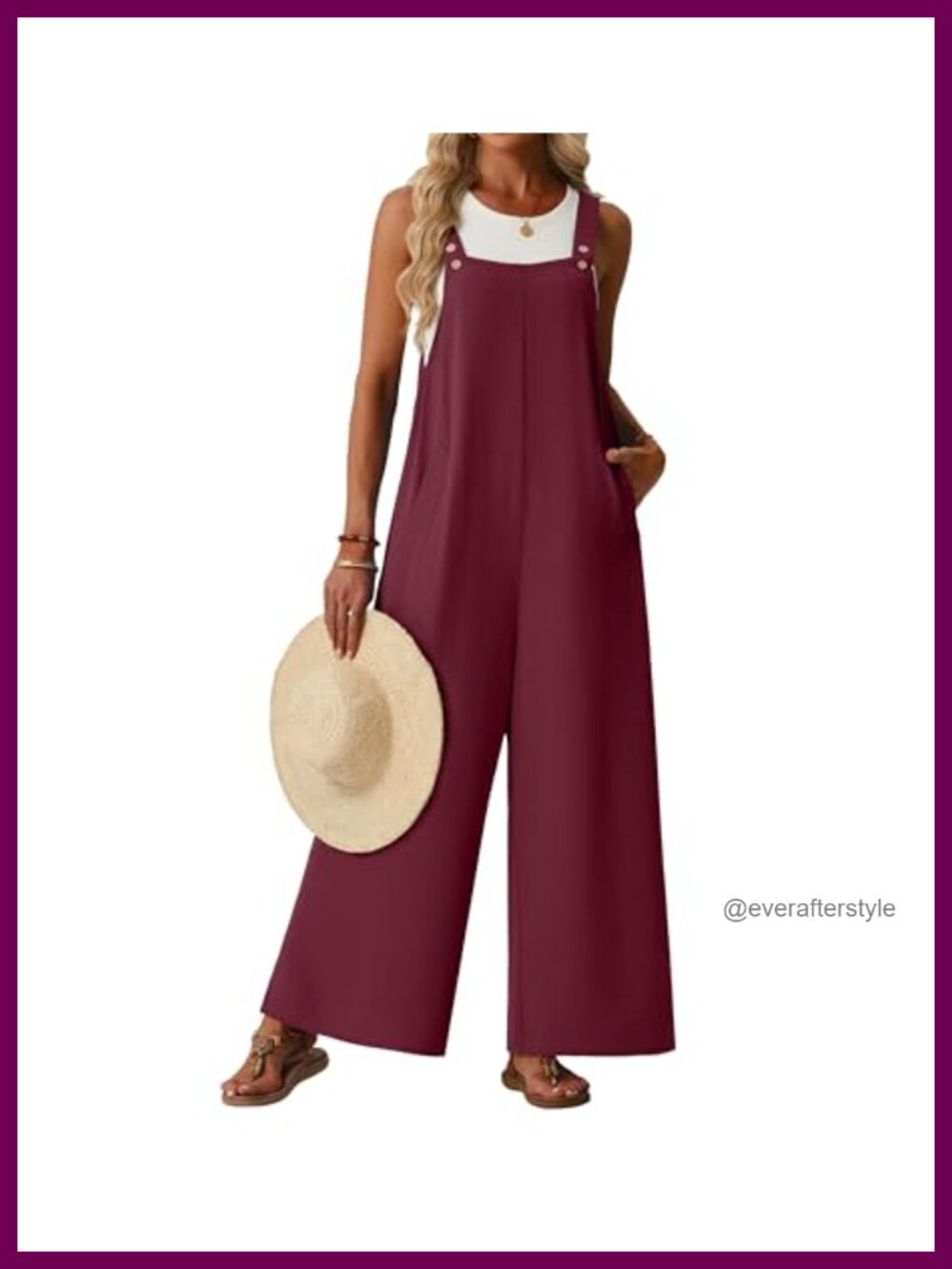 Floral Wide Leg Jumpsuit Women Casual Summer Overalls Adjustable Button Pockets